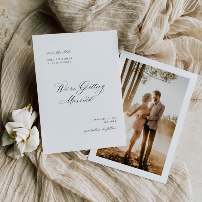 Carte de faire-part de mariage formelle avec photo (Créateur téléchargé)