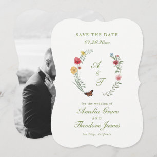 Carte de Faire-Part de Mariage Jardin en Découpage