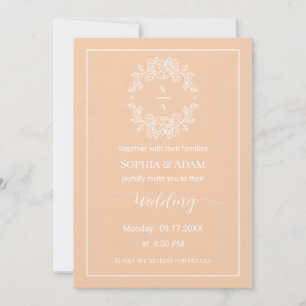 Carte de Faire-part de mariage minimaliste élégant