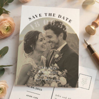 Carte de Faire-Part de Mariage Moderne avec Photo
