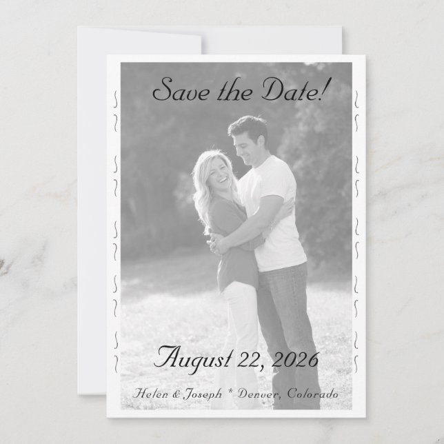 Carte de Faire-Part de Mariage Nuptial Grace (Devant)