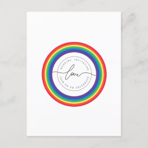 Carte de faire-part de mariage Rainbow World