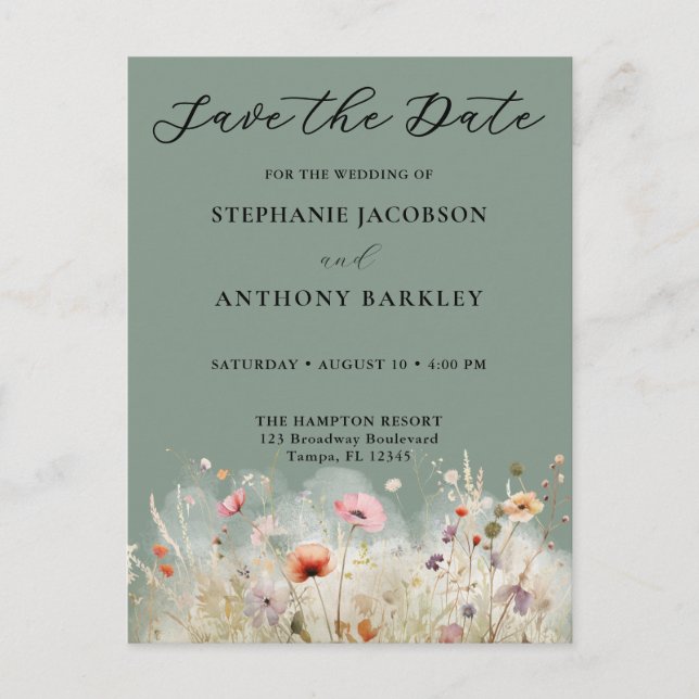 Carte de faire-part de mariage 'Save the Date' (Devant)