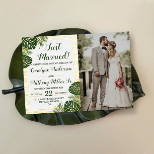 Carte de faire-part de mariage sur la plage avec f