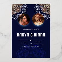 Carte de faire-part de mariage traditionnelle indi