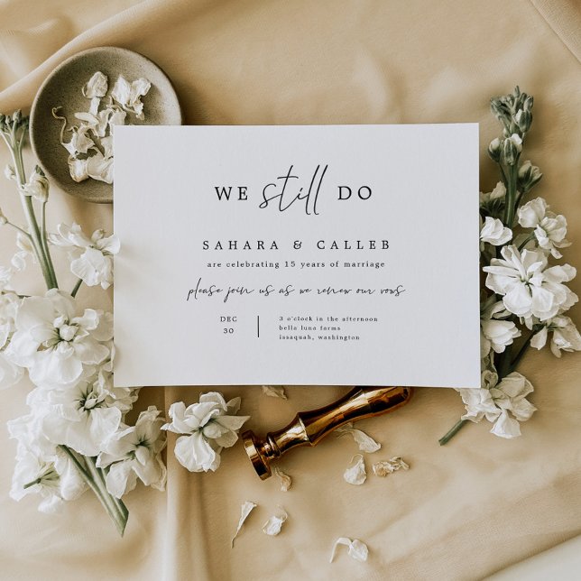 Carte de Faire-part de mariage Vow Renewal Ceremon (Créateur téléchargé)