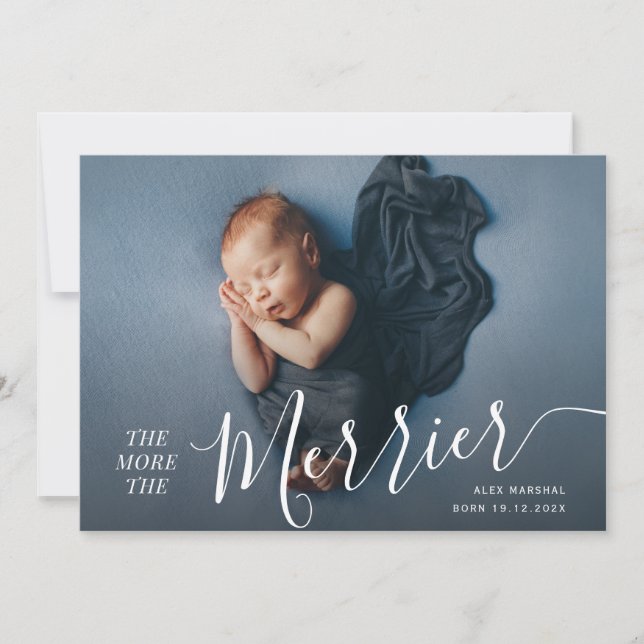 carte de faire-part de naissance de jour férié mer (Devant)