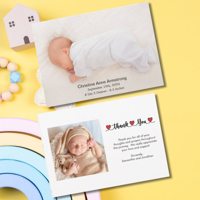 Carte de Faire-part de naissance du nom du coeur d (Créateur téléchargé)