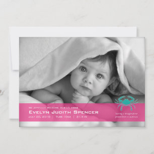 Carte de Faire-part de naissance photo de canceria