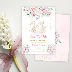 Carte de Faire-Part de Naissance Princesse Cygne