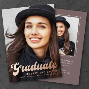 Carte de faire-part de remise de diplôme avec phot