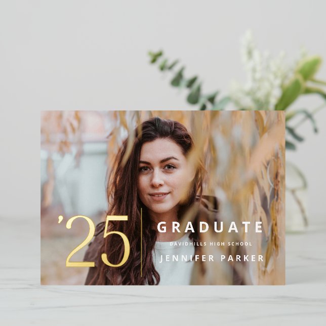 Carte de faire-part de remise de diplômes Bold Yea (Debout devant)