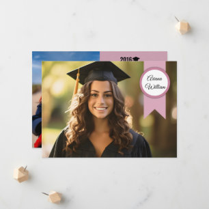 Carte de faire-part de remise de diplômes modèle