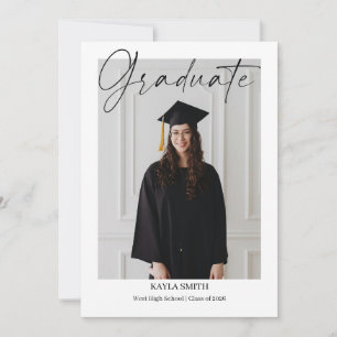Carte de faire-part de remise de diplômes moderne 