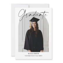 Carte de faire-part de remise de diplômes moderne 