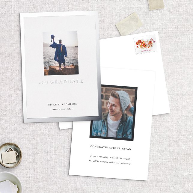 Carte de Faire-part d'évaluation photo de cadre d' (Créateur téléchargé)