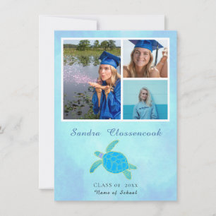 Carte de Faire-part diplômée de la tortue de mer