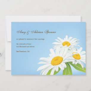 Carte de Faire-part Mariage pour marguerites