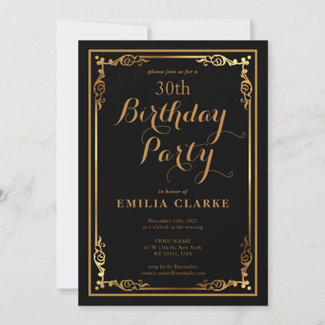 Carte de Faire-part minimaliste d'anniversaire (Devant)