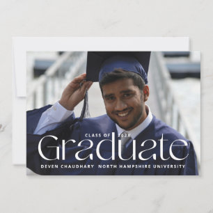 Carte de Faire-part moderne pour les diplômés