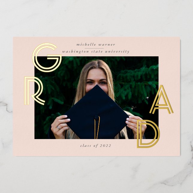 carte de faire-part moderne script (Recto)