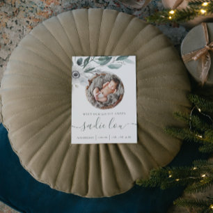 Carte de Faire-part photo Statistiques de naissanc