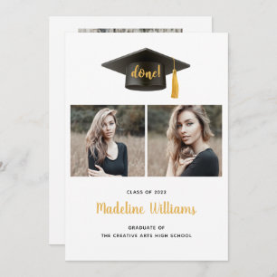 Carte de Faire-part pour Casquette de 3e année pho