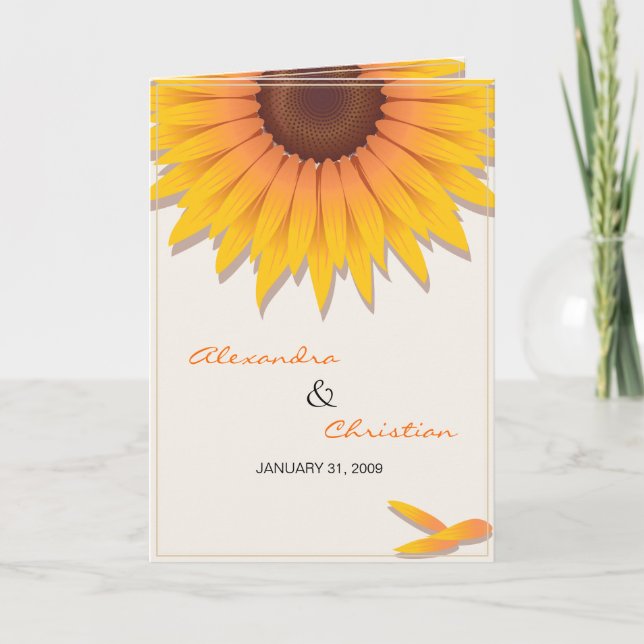 Carte de Faire-part Sunflower 2 (Devant)