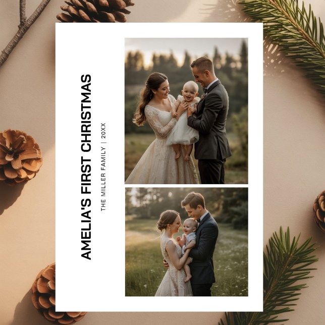 Carte de famille de Noël pour bébé (Créateur téléchargé)