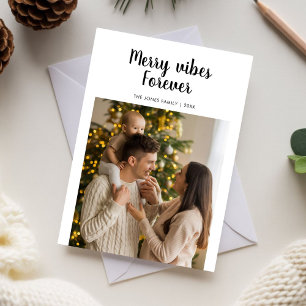 Carte de famille de photos Merry Vibes Forever
