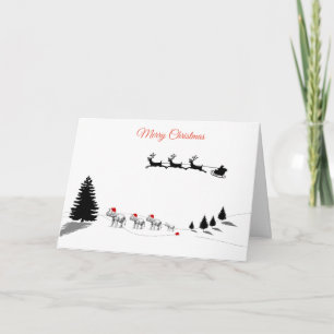 Carte de famille d'éléphant de Joyeux Noël