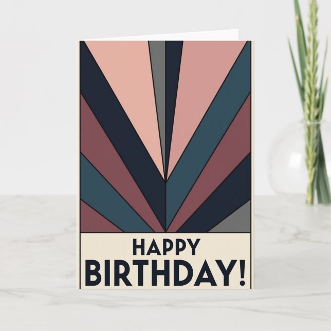 Carte de fan d'anniversaire abstraite (Devant)