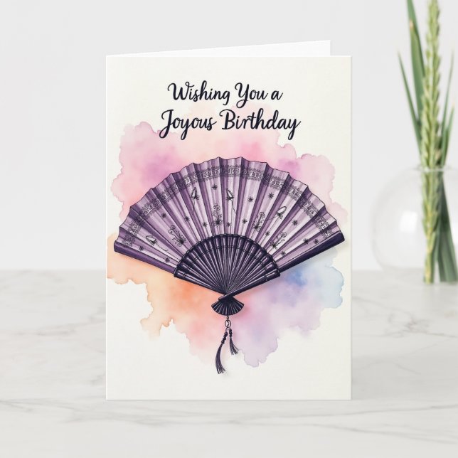 Carte de fan pour l'anniversaire Violet (Devant)