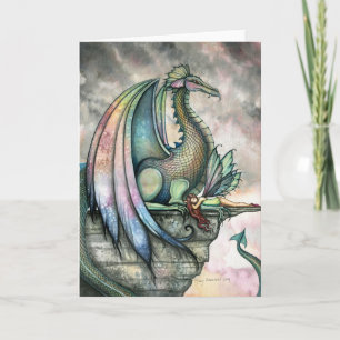 Carte de fantasy de dragon fée par Molly Harrison