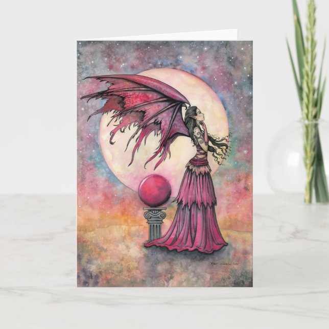 Carte de fantasy nocturne aux fées par Molly Harri (Devant)