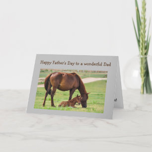 Carte de Father's Day Best Dad Ever Horses