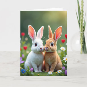 Carte de faux papier doré Furry Friends