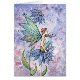Carte de fée Blue Daisy par Molly Harrison