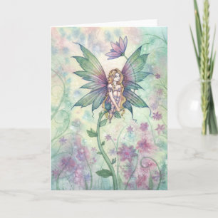 Carte de Fée de Fleur de Jardin Mystique