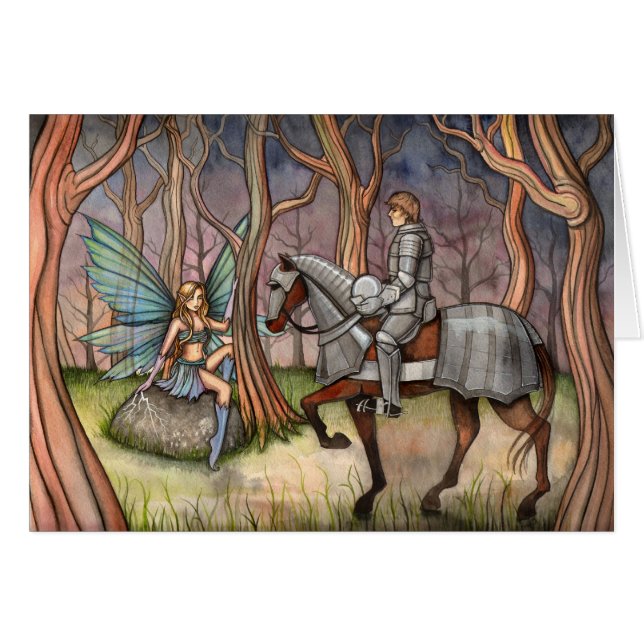 Carte de fée et de chevalier par Molly Harrison (Devant horizontal)