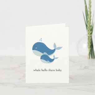 Carte de Félicitations Baleine pour Bébé