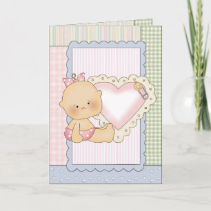 Carte de félicitations : Bébé avec le coeur