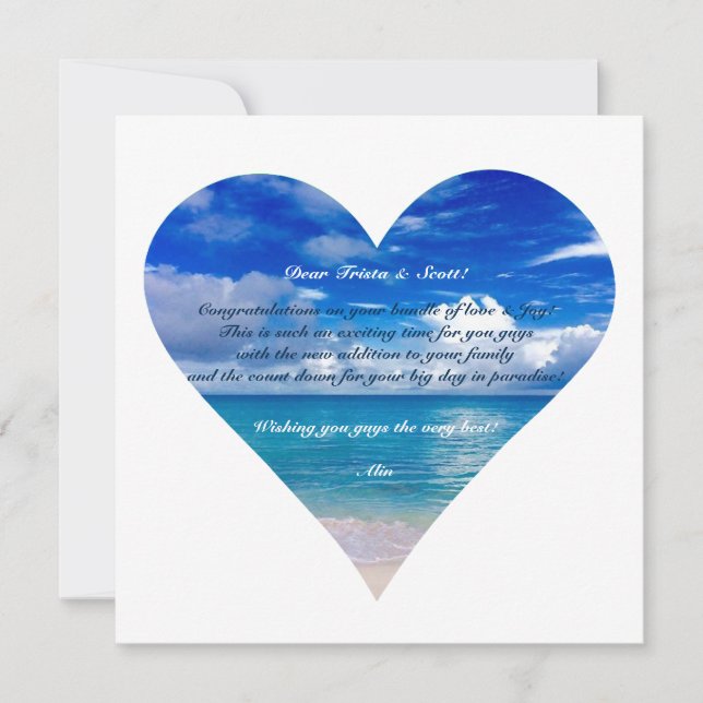 Carte de félicitations Blue Ocean | Semi-brillant (Devant)