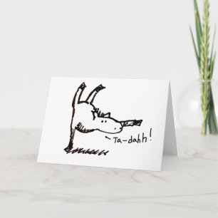 Carte de félicitations Cheval de dessin animé ¡Fel
