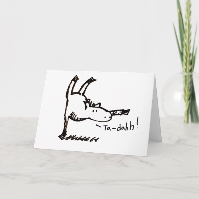 Carte de félicitations Cheval de dessin animé ¡Fel (Devant)