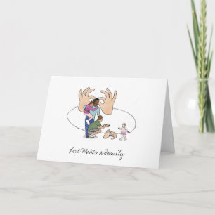 Carte de félicitations d'adoption