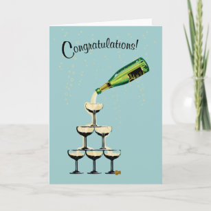 Carte de félicitations de Champagne