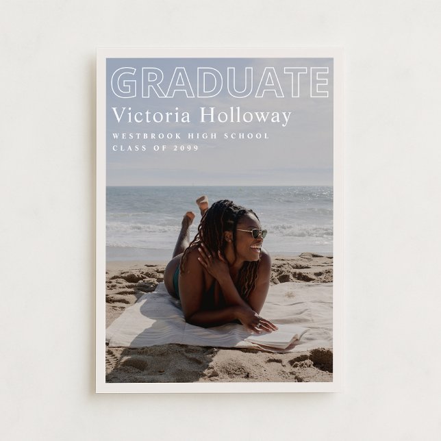 Carte de Félicitations de Diplôme avec Photo de Pl (Créateur téléchargé)
