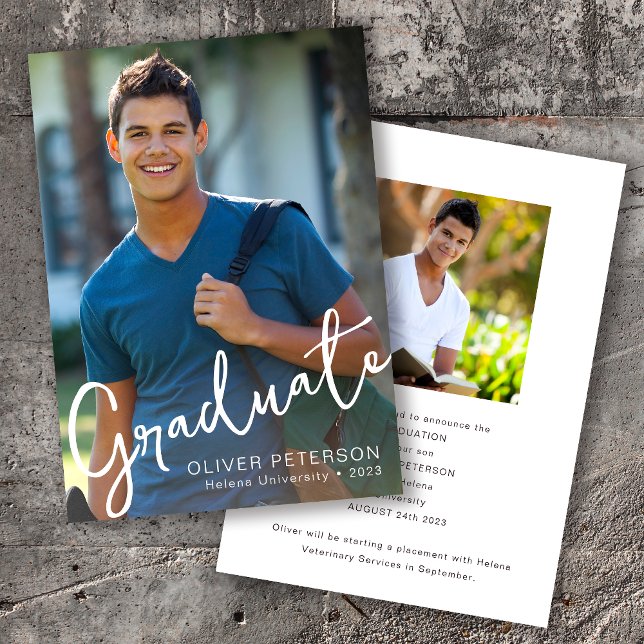 Carte de Félicitations de Diplôme avec Photo en Su (Créateur téléchargé)