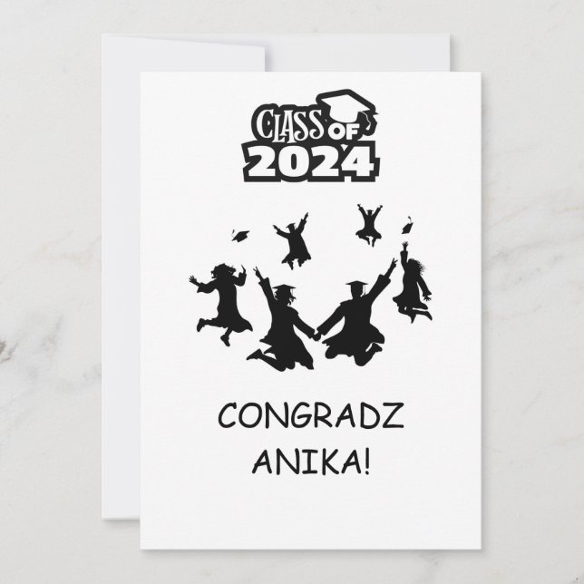 CARTE DE FELICITATIONS DE FIN D'ÉTUDES (Devant)